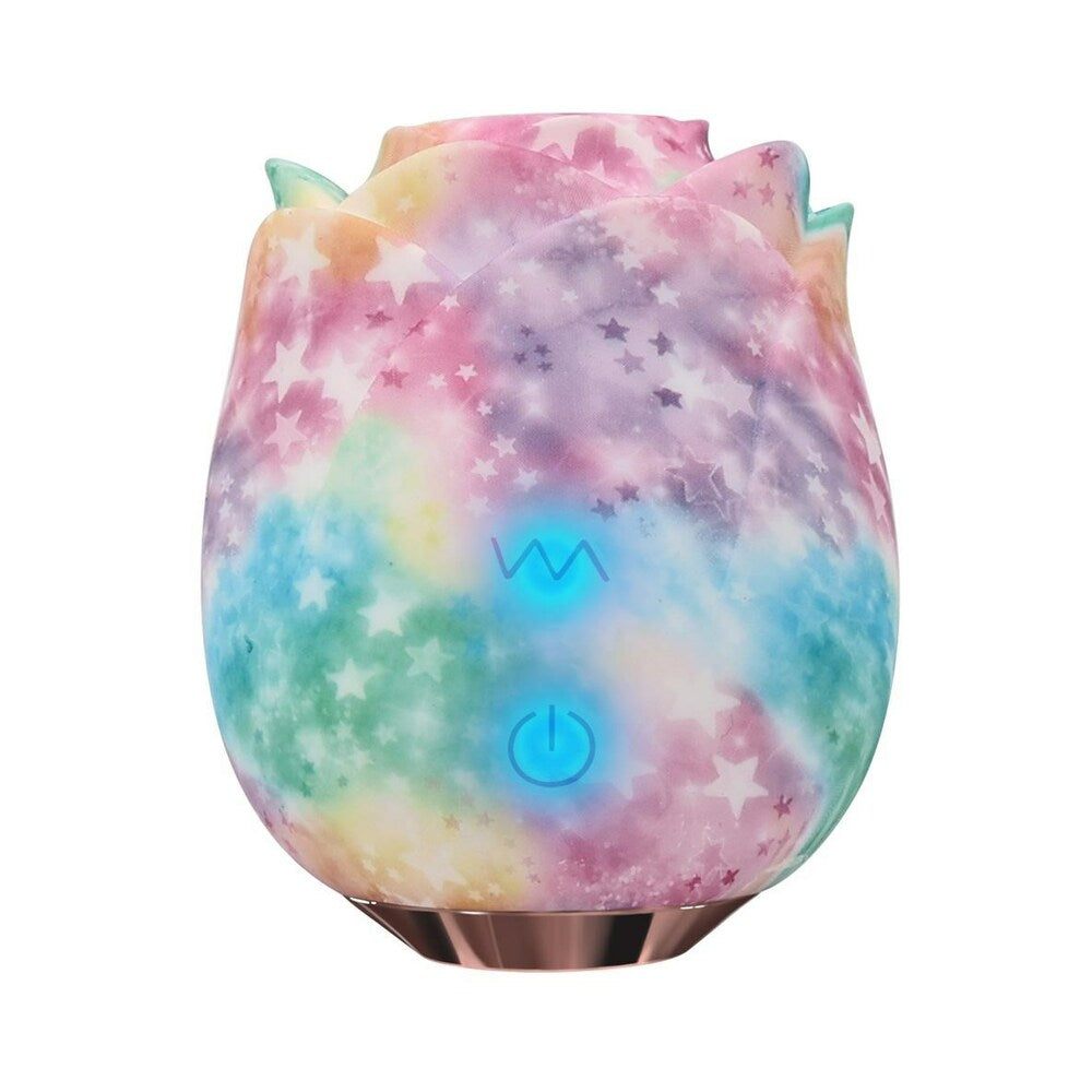 Adam & Eve Eves Ravishing Rose Tapping Clitoral Stimulator Rainbow in colorful galaxy design
