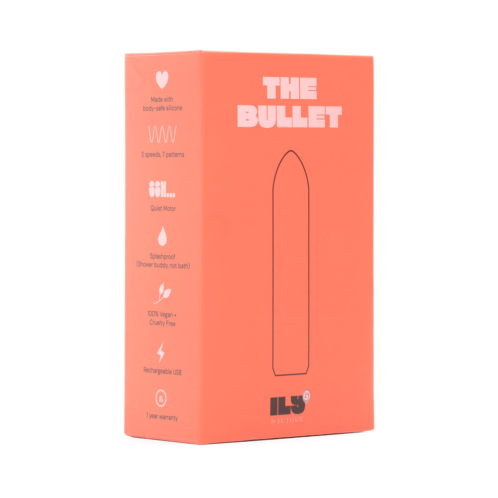 Je Joue ILy The Bullet Squishy Classic Vibrator packaging, showcasing features and specifications.