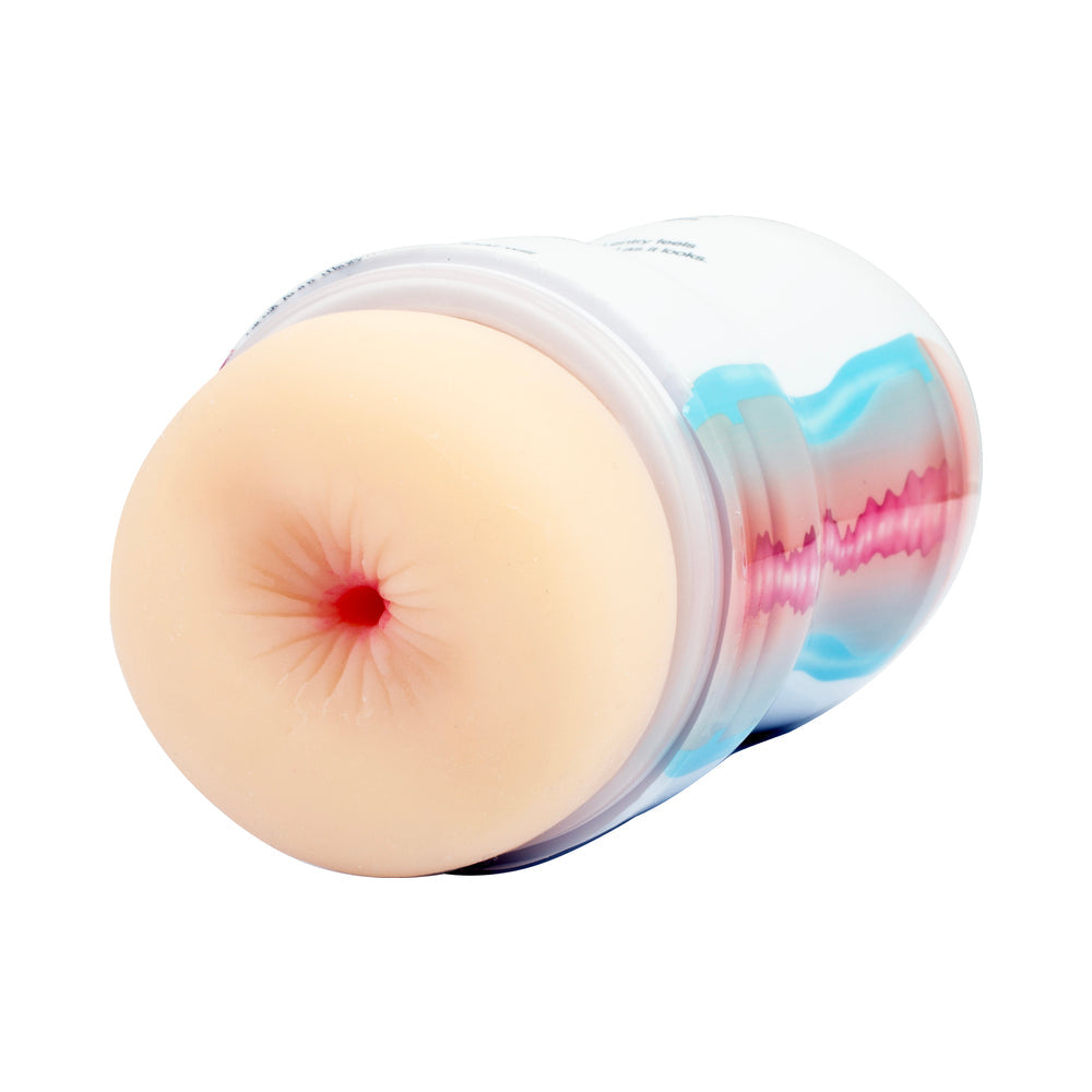 Adam & Eve 2-in-1 Pussy & Ass Stroker with realistic anal opening for varied sensations.