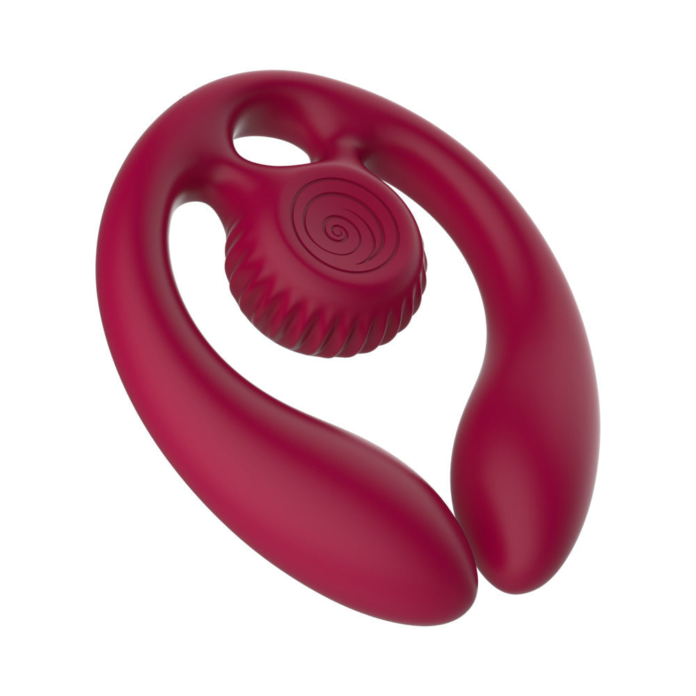 SVibe Snail GIZI Duo Couples Stimulator Burgundy for enhanced dual stimulation and customizable sensations.