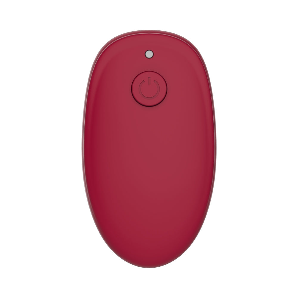 SVibe Snail GIZI Duo Couples Stimulator Burgundy remote control, designed for enhanced couples' experiences.