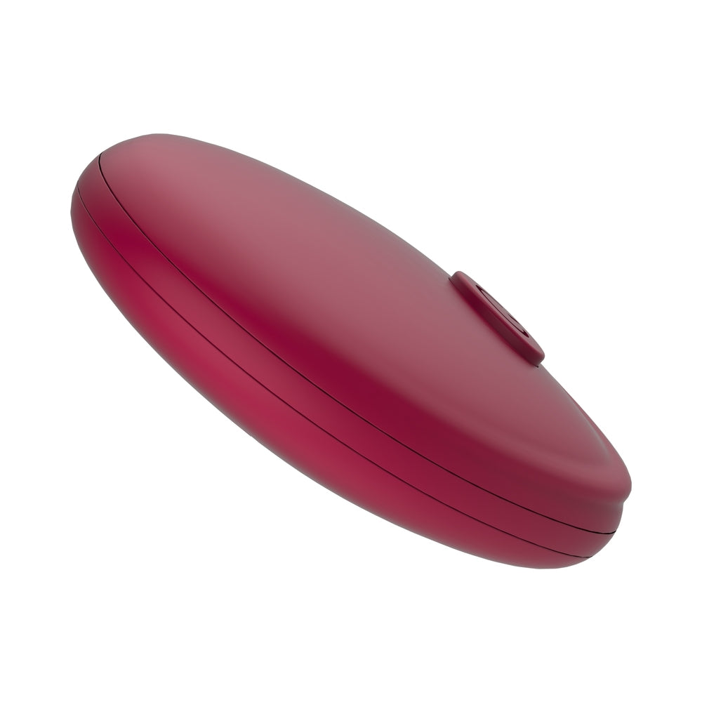 SVibe Snail GIZI Duo Couples Stimulator Burgundy side view highlighting its sleek design.