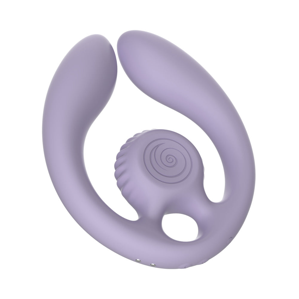 Image of SVibe Snail GIZI Duo Couples Stimulator Lilac showcasing its elegant dual design for partnered pleasure.