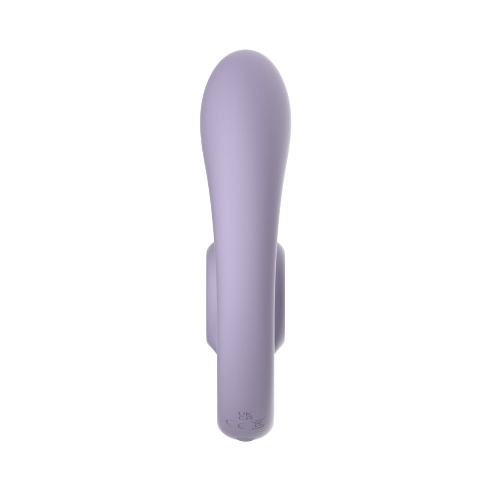 SVibe Snail GIZI Duo Couples Stimulator Lilac top view, showcasing its sleek design and dual stimulation features.