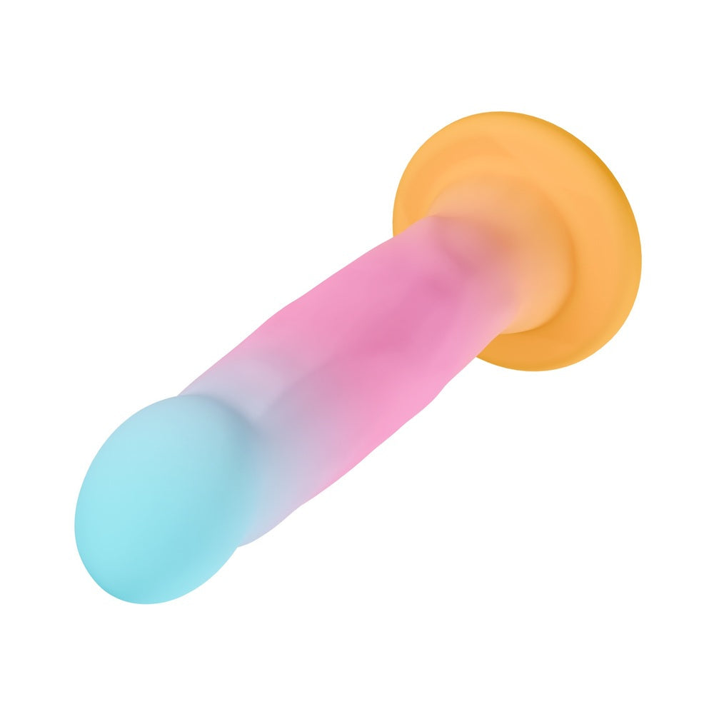Avant Golden Dawn Silicone Artisan Dildo, a handcrafted pleasure piece with vibrant colors and unique design.