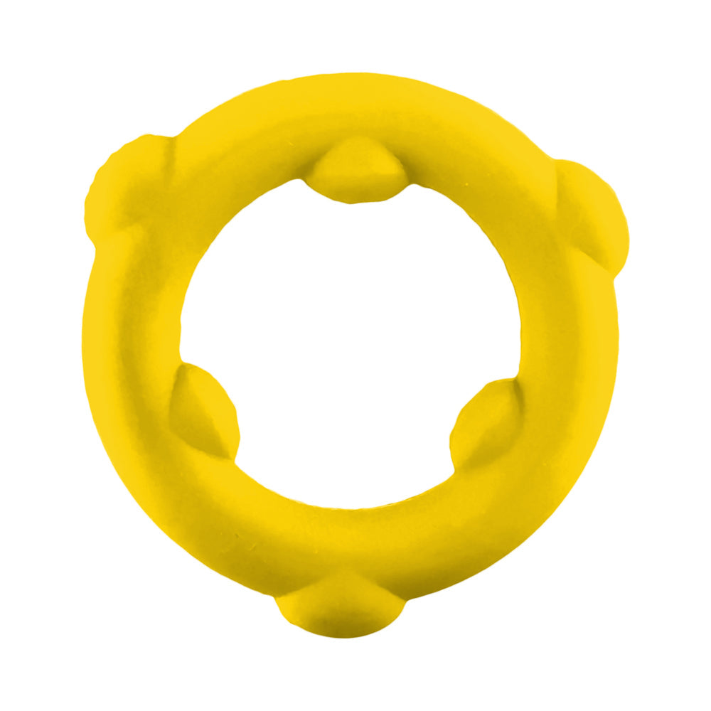 Oxballs Spinner Single Silicone Ring Yellow showing premium liquid silicone design for durability and performance.