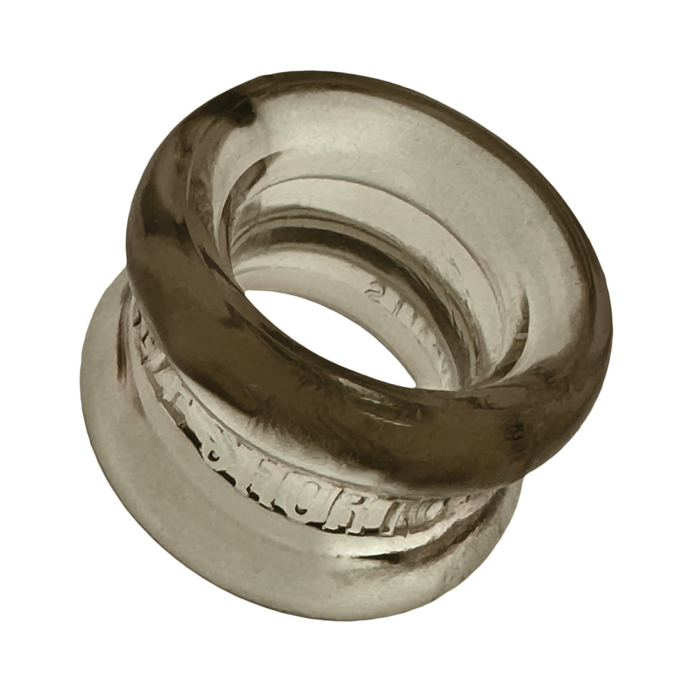 Oxballs Squeeze Short Ballstretcher Storm showcasing a transparent design for a snug fit.