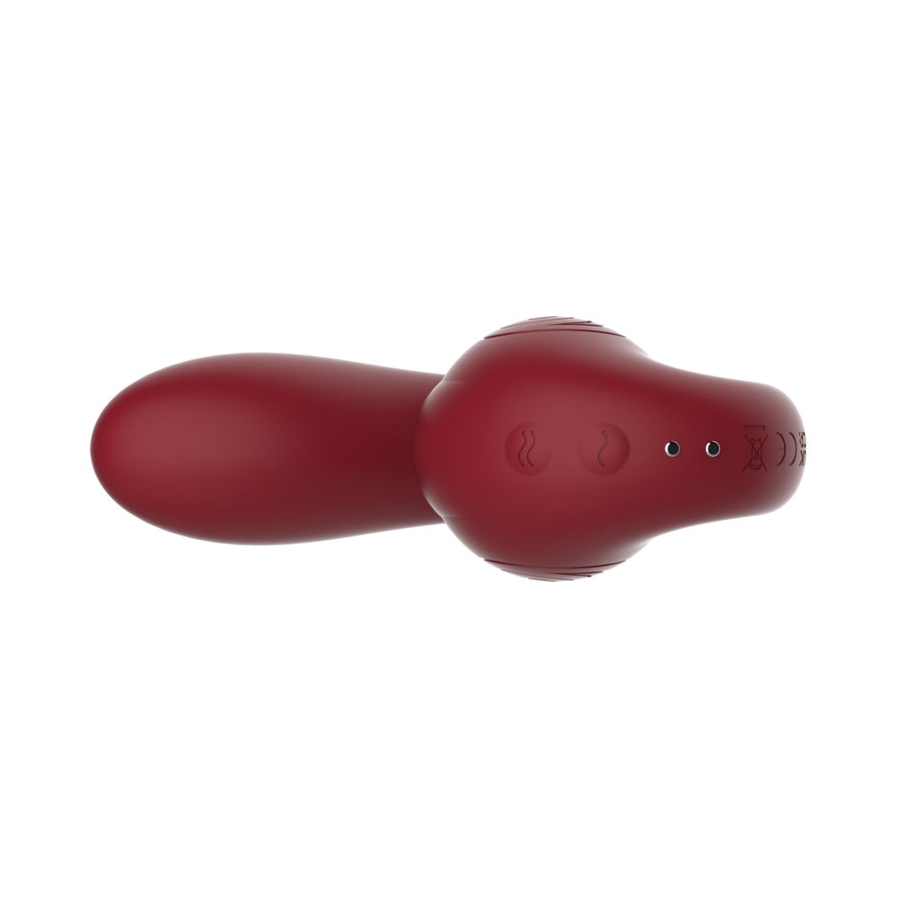 SVibe Snail Gizi Pro Triple Vibrator Bordeaux top view image showcasing its sleek design and control buttons.