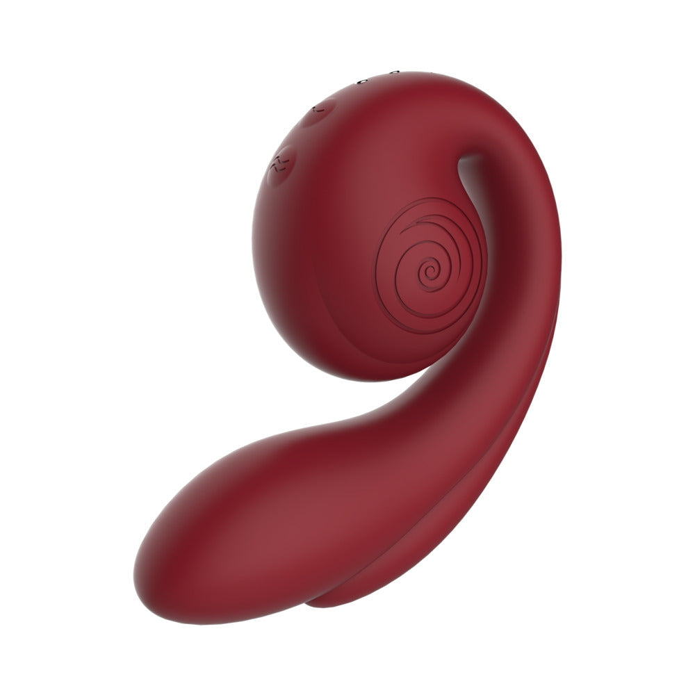 SVibe Snail Gizi Pro Triple Vibrator Bordeaux in a sleek bordeaux color, designed for ultimate clitoral stimulation.