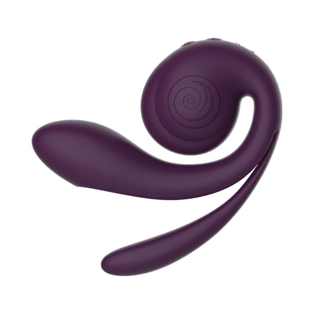 SVibe Snail Gizi Pro Triple Vibrator Grape shown in a sleek design, perfect for clitoral stimulation.