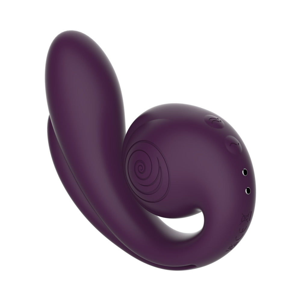 SVibe Snail Gizi Pro Triple Vibrator Grape in a sleek purple design, ideal for targeted clitoral stimulation.