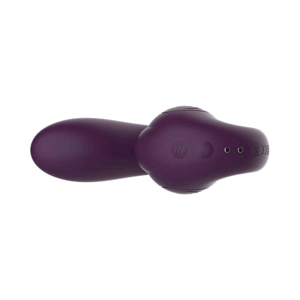 SVibe Snail Gizi Pro Triple Vibrator Grape in a sleek purple design, showcasing control buttons and ergonomic shape.