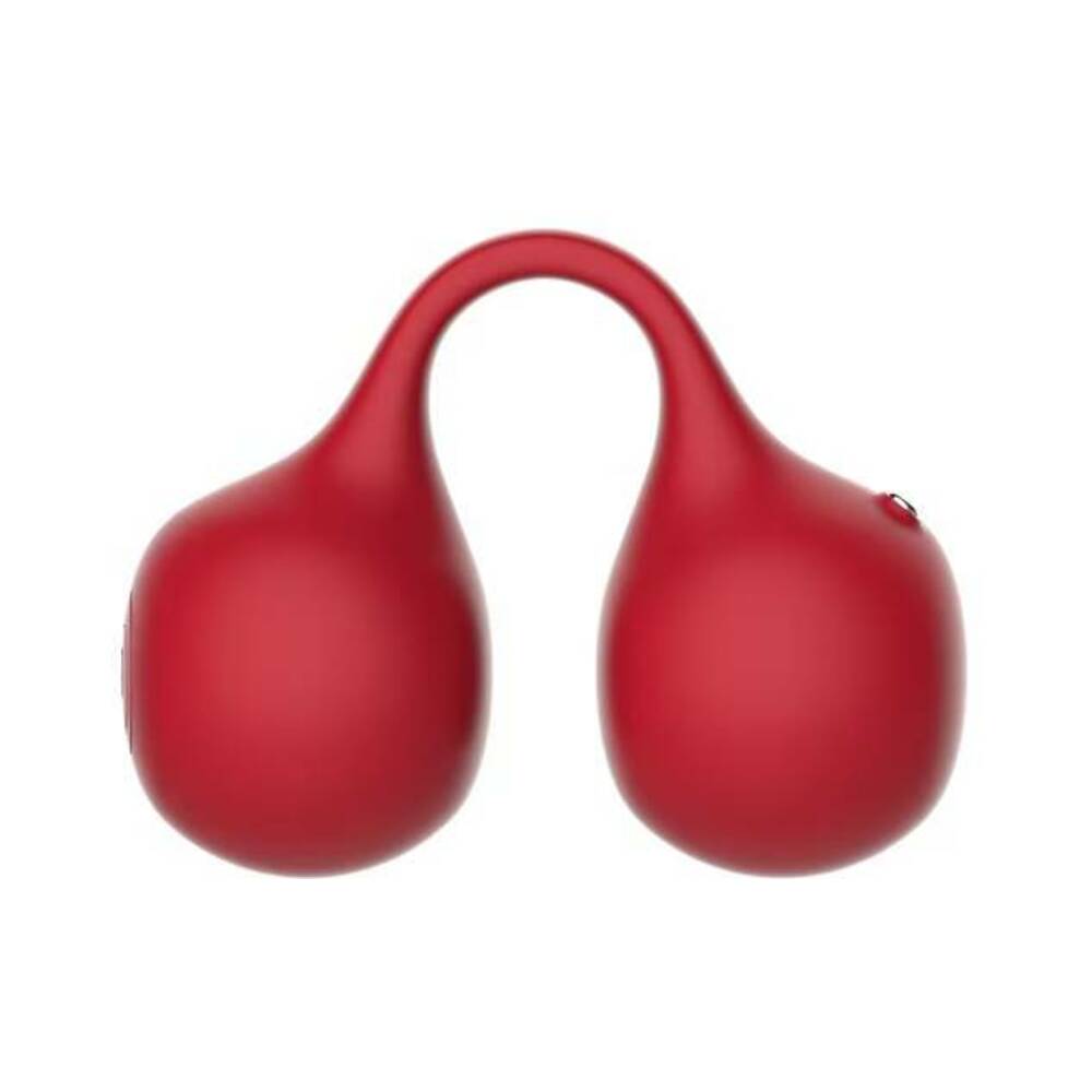 Svibe Snail Twinn Finger Vibrator Cherry in a vibrant red color, designed for immersive clitoral stimulation.