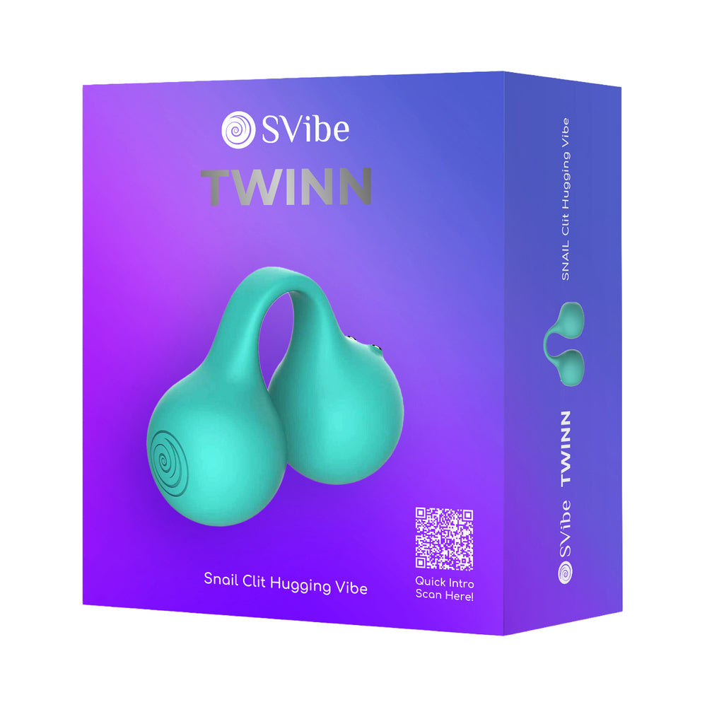 Svibe Snail Twinn Finger App Vibrator Tiffany packaging displayed with a vibrant design and product description.