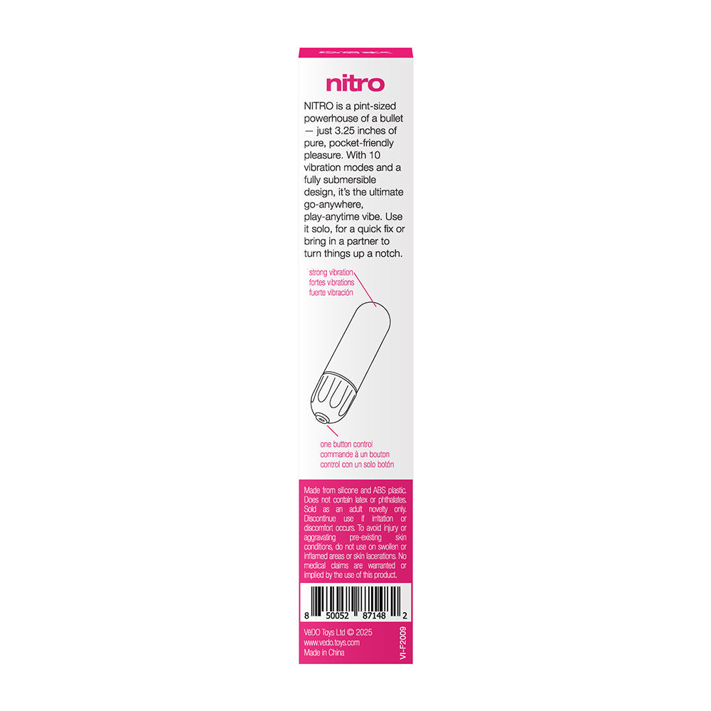 VeDO Nitro Rechargeable Bullet Vibe Pink