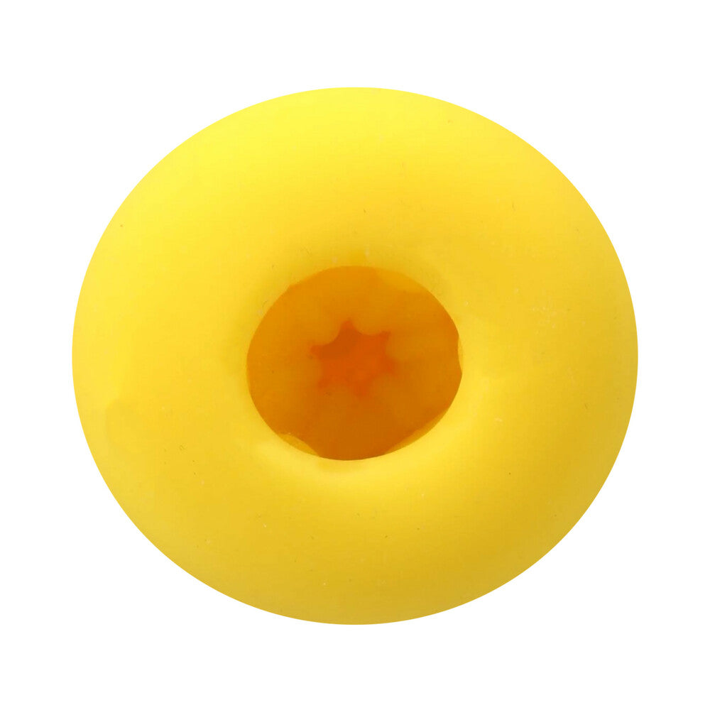 Mochi ULTRASKYN Mini Stroker Yellow top view showcasing its playful design and soft texture.