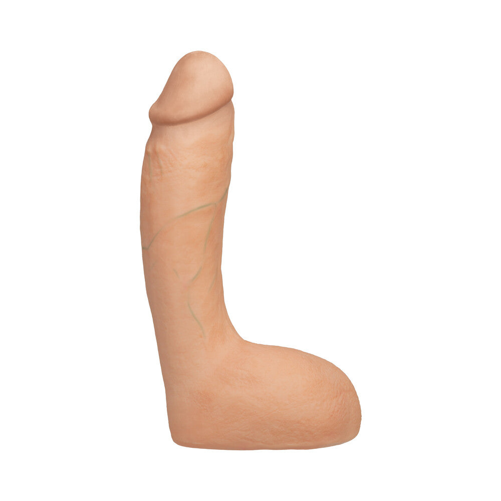 James Deen 9 inch Porn Star Dildo Vac U Lock Ultraskyn side view showcasing realistic design and ULTRASKYN material.
