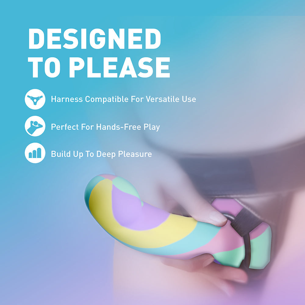 Avant Daydream Silicone Dildo with a colorful design for versatile and hands-free play