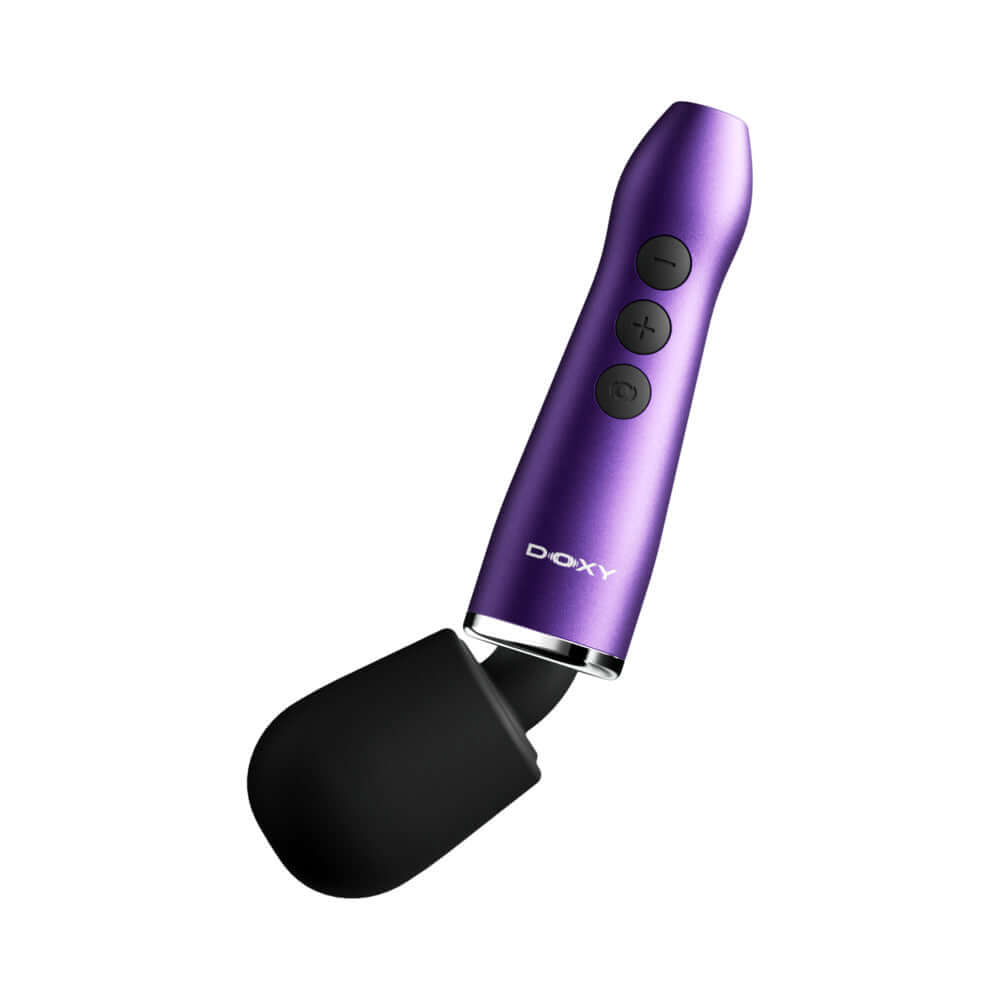 Doxy Go Travel-sized Wand Massager Purple featuring a sleek design and easy-to-use controls for ultimate relaxation.