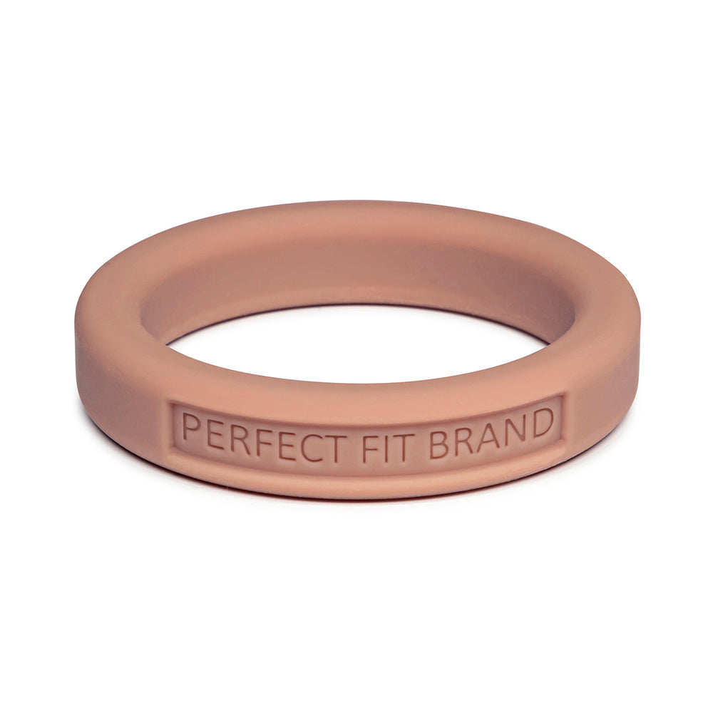 Perfect Fit Hefty 1.4 Inch Silicone Cock Ring Skintone 6 in skin tone silicone material, comfortable and reliable design.