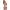 Model wearing Magic Silk Half Time Honey Cheerleader Costume Pink S/M from the back, showcasing the playful lingerie design.