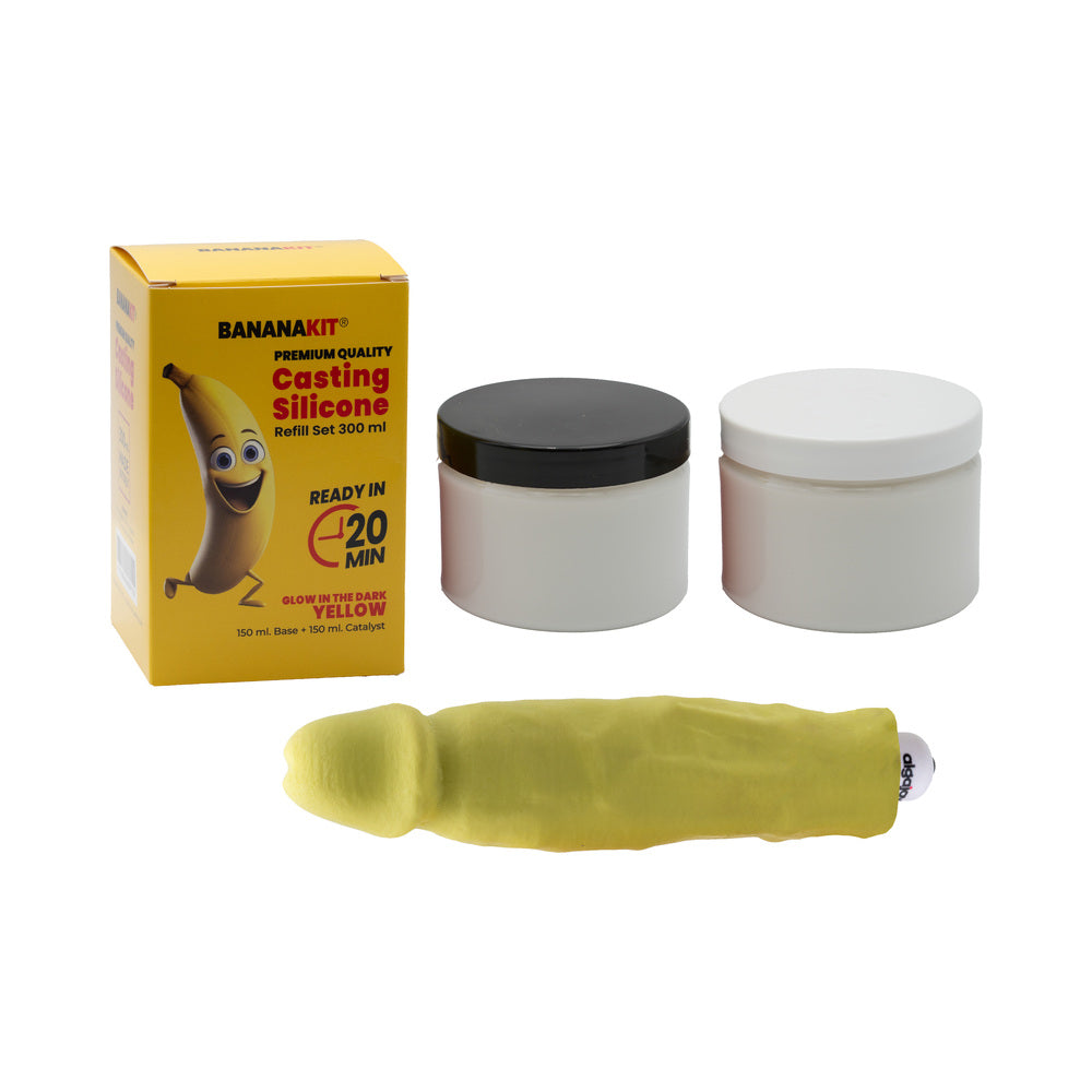 Bananakit Casting Silicone Glow-in-the-dark Refill set including jars and luminescent silicone