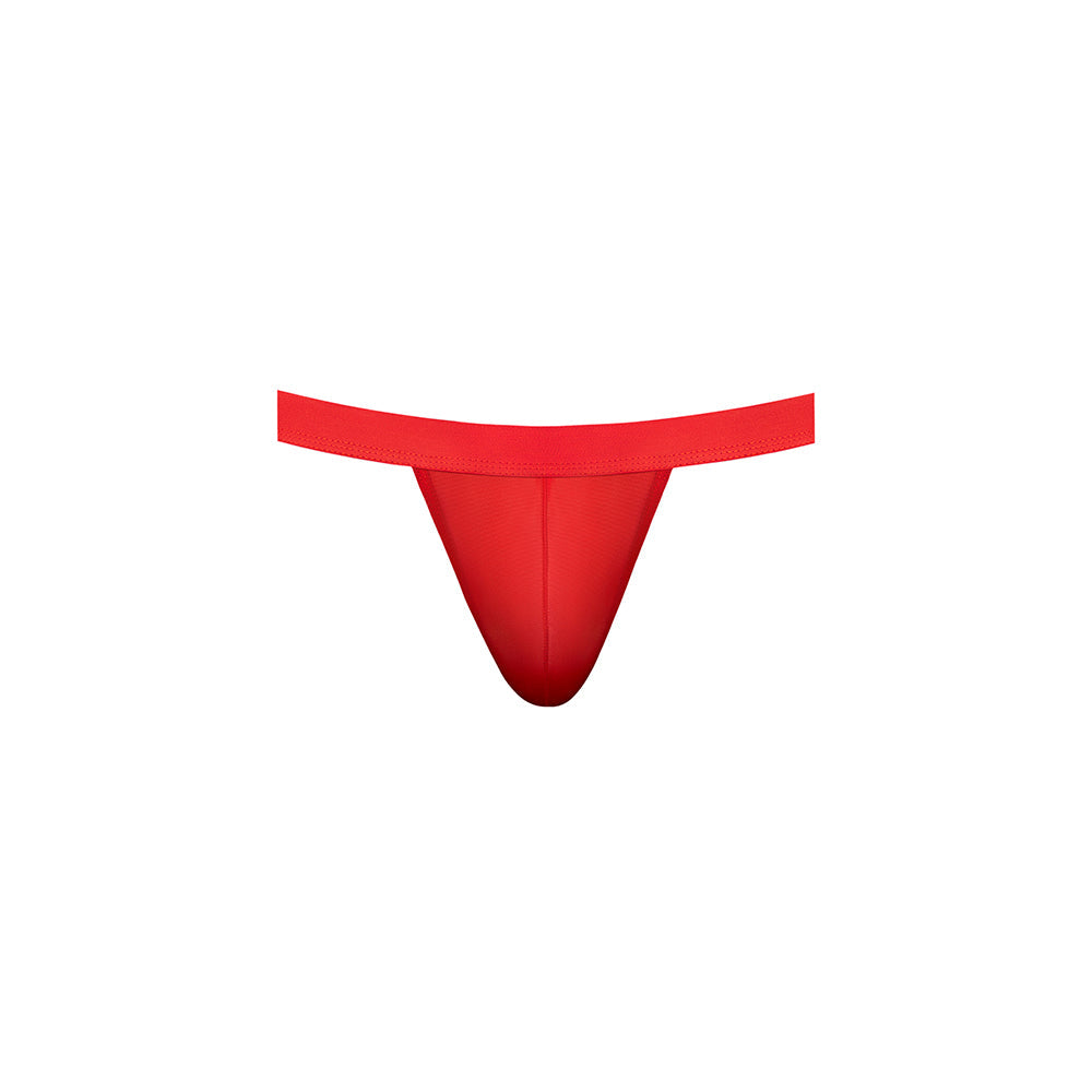 Male Power Mesh 2.0 Strappy Ring Jock Red L/XL showcasing bold red underwear with a strappy silhouette and front ring detail.