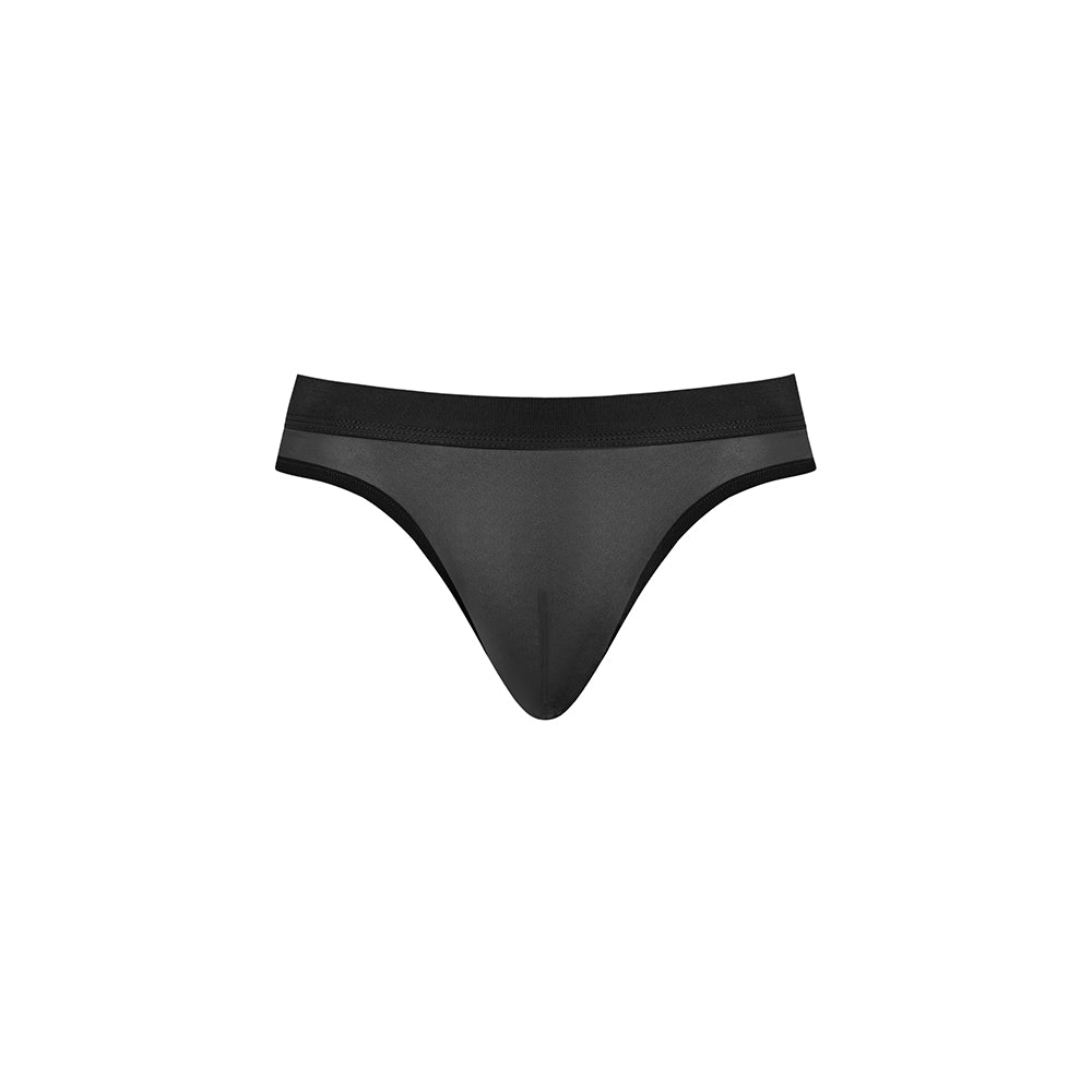 Male Power Mesh 2.0 Bong Thong Black L/XL stylish sheer design with a minimal thong back and contoured front pouch.