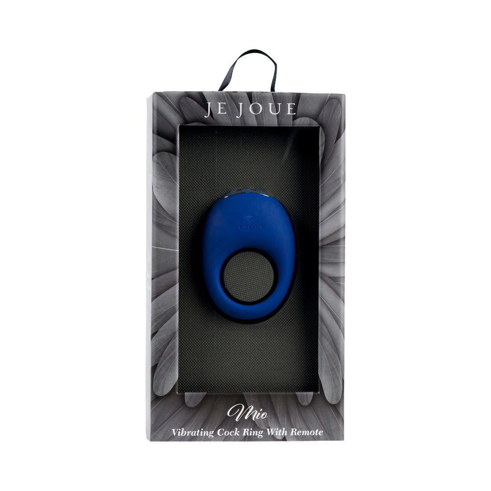 Je Joue Mio V2 Vibrating Cock Ring Blue in packaging, showcasing premium craftsmanship and design.