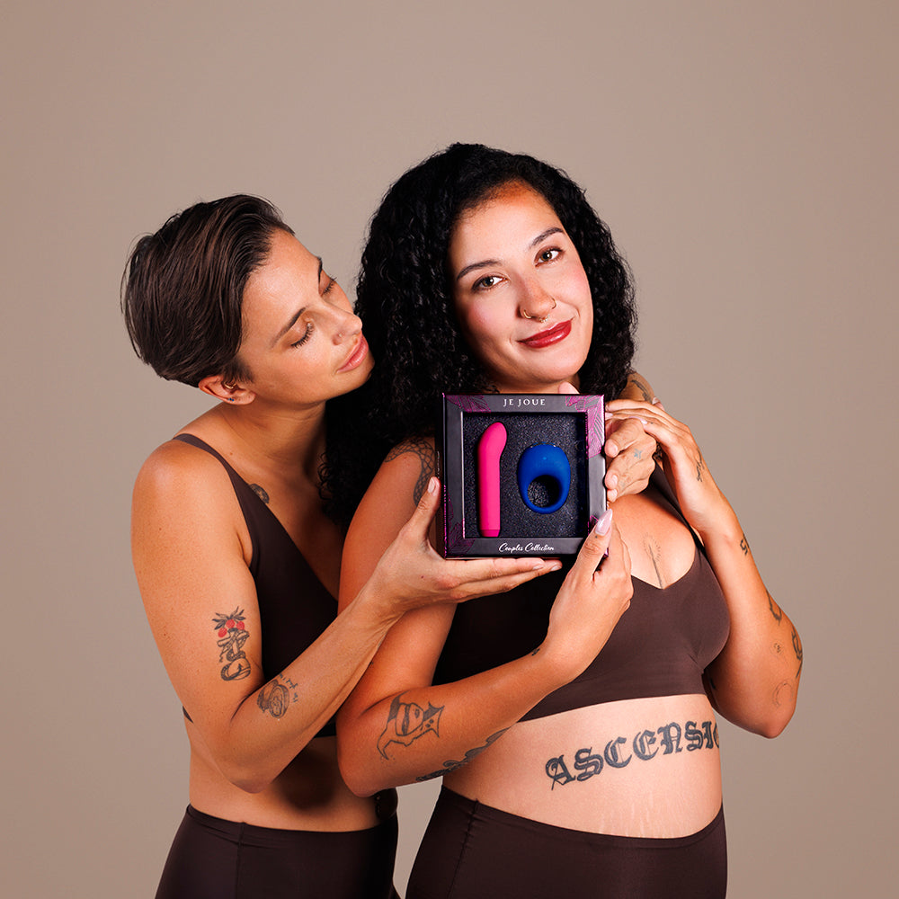 Je Joue Couples Collection Sex Toy Gift Set featuring diverse couples enjoying luxury pleasure products.