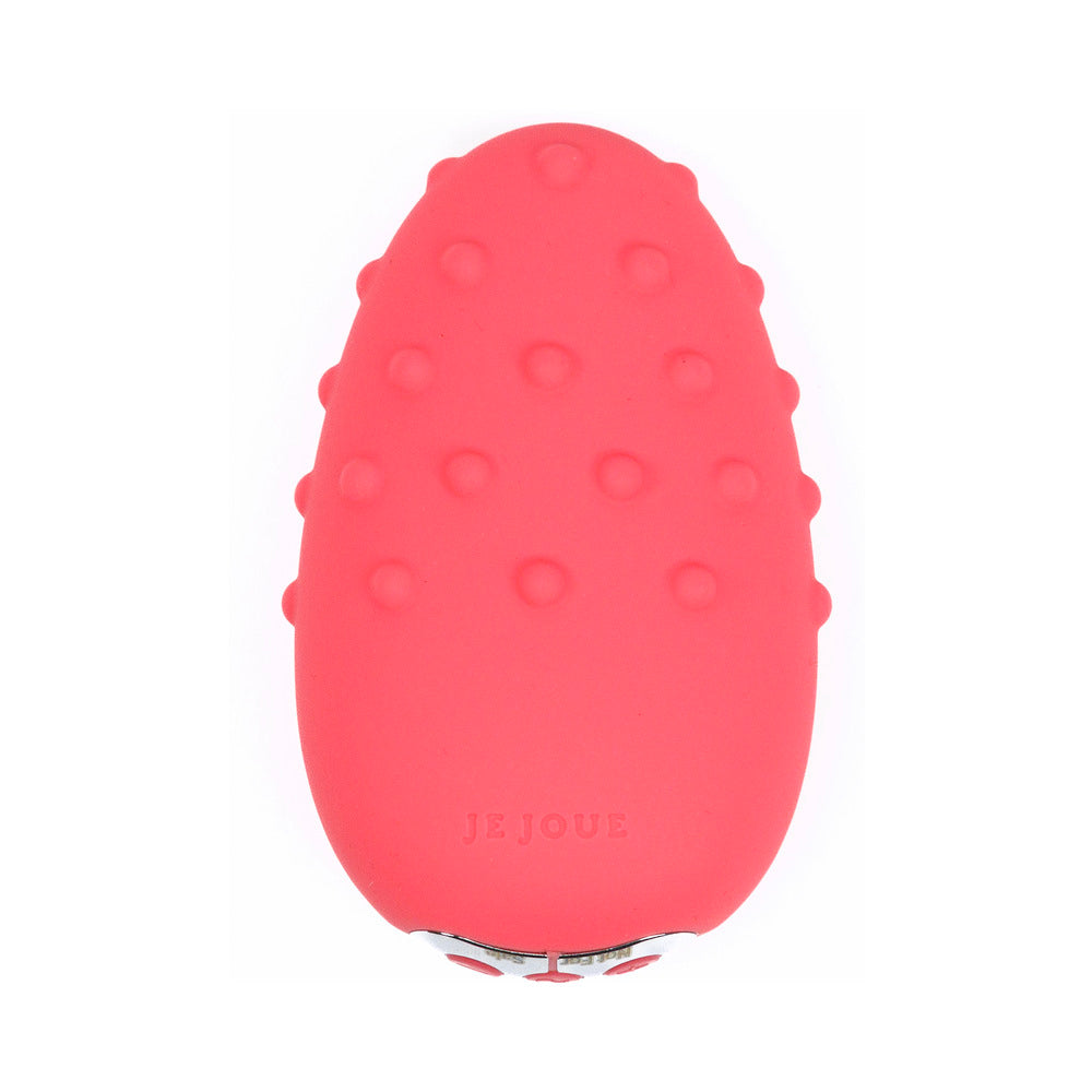 Je Joue Double Trouble Luxury Pleasure Toy in vibrant pink with a textured surface for enhanced sensation.