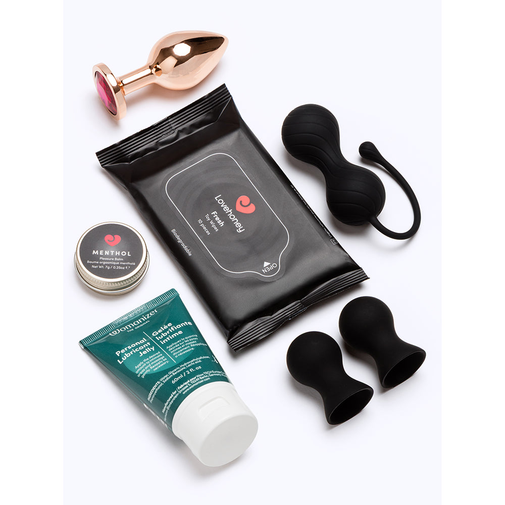 Lovehoney Indulge 12 Day Advent Calendar 2026 contents including toys and lubricants for couples' pleasure.