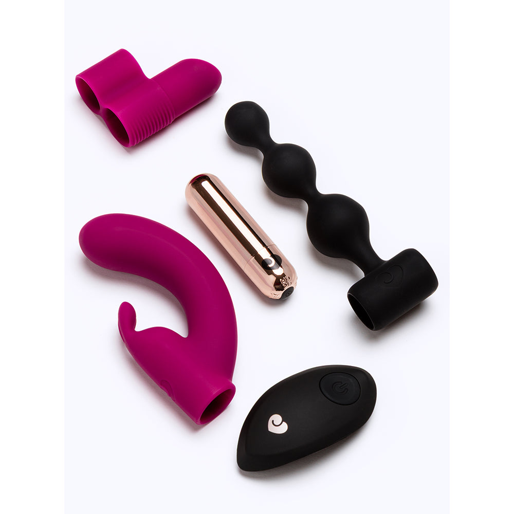 Lovehoney Indulge 12 Day Advent Calendar 2026 featuring a variety of couples' intimate toys in vibrant colors.