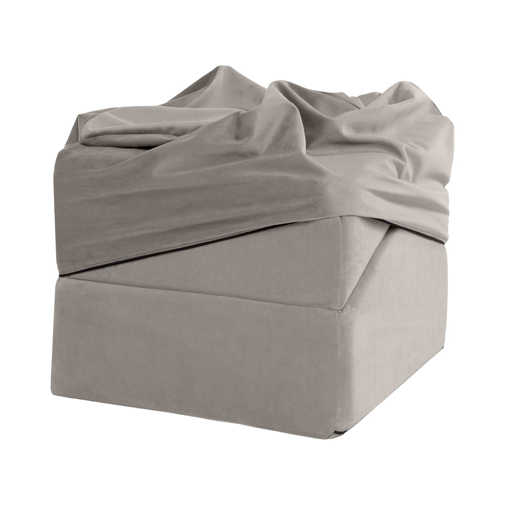 Liberator Flip Ramp Sex Positioning Pillow With Slip Cover Grey showing a stylish and versatile design for enhanced comfort.
