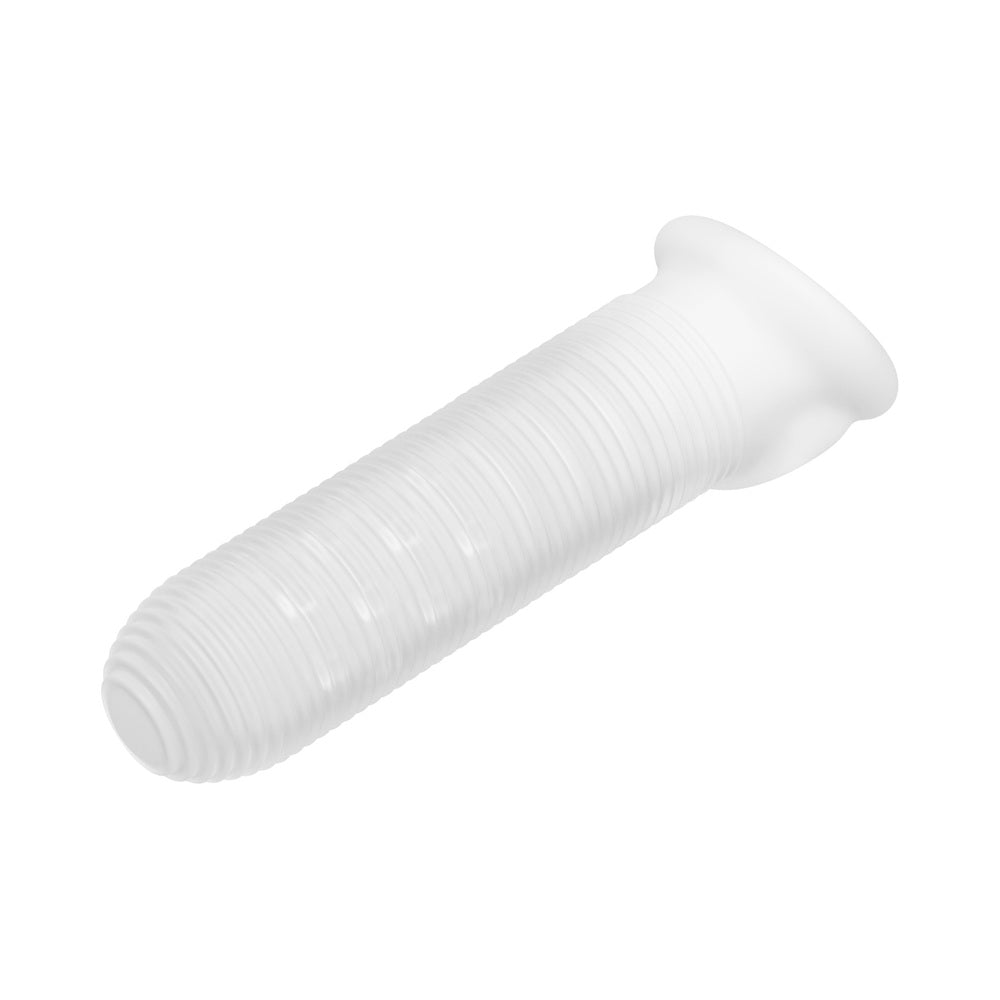 Performance Plus Covert Silicone Penis Sheath Medium, white silicone sleeve designed for added thickness and confidence.