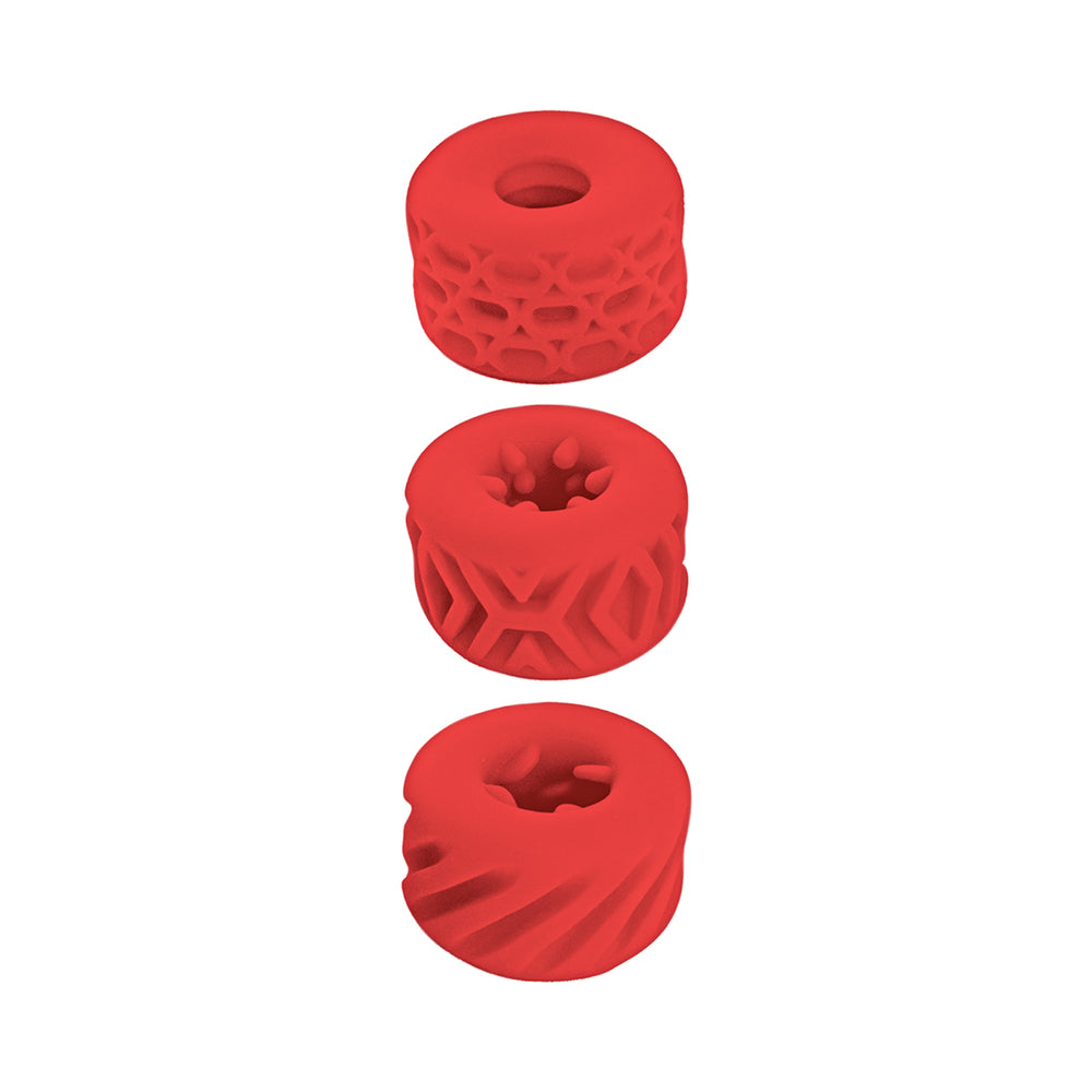 Nasstoys Super Stretchy Stroker Rings 3 Pack Red - Image 2