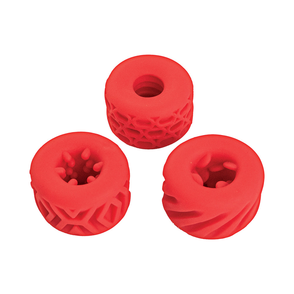 Nasstoys Super Stretchy Stroker Rings 3 Pack Red - Image 4