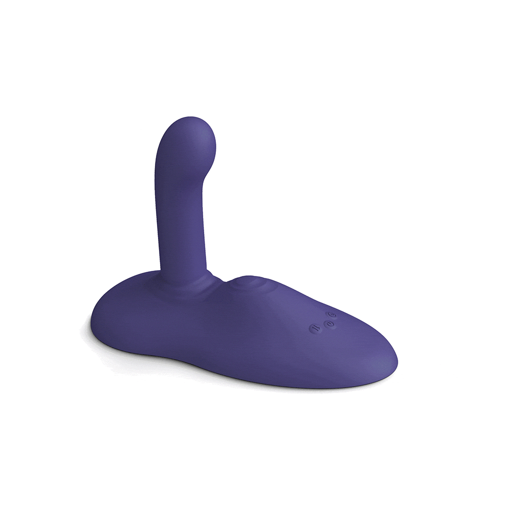 Love To Love Gofast Thrusting Vibrator Midnight Indigo in purple, designed for deep internal thrusting and clitoral tapping.