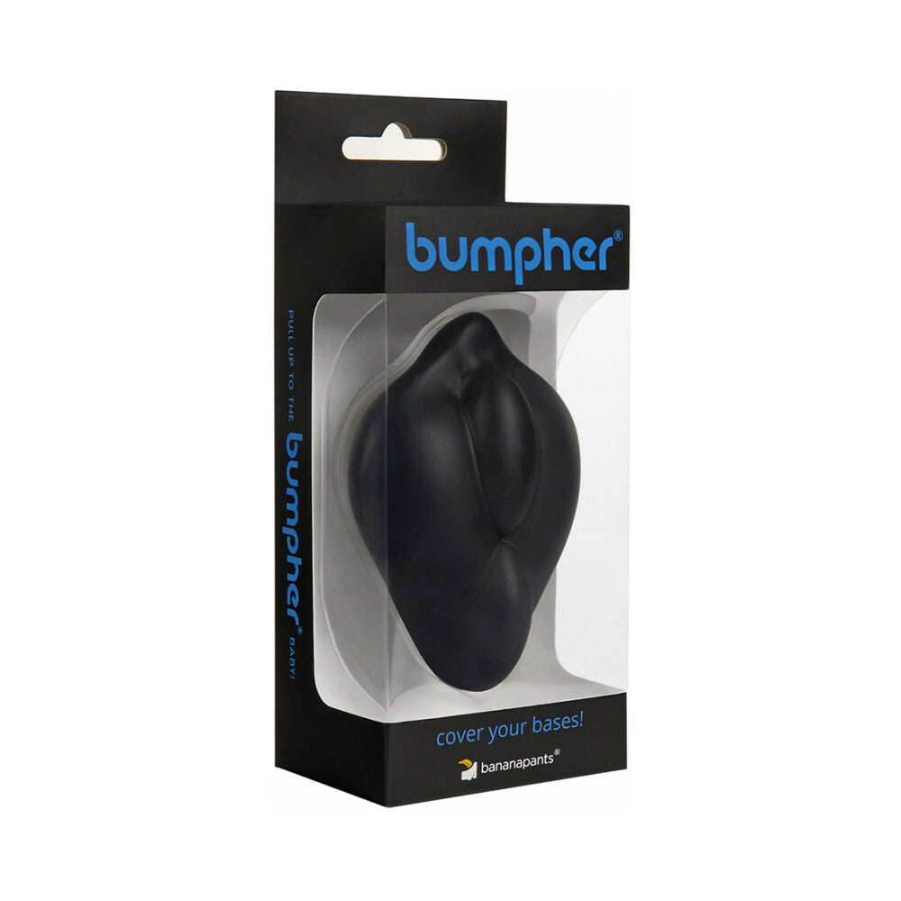 Banana Pants BumpHer Black packaging, a patented dildo base stimulation cushion for enhanced strap-on play.