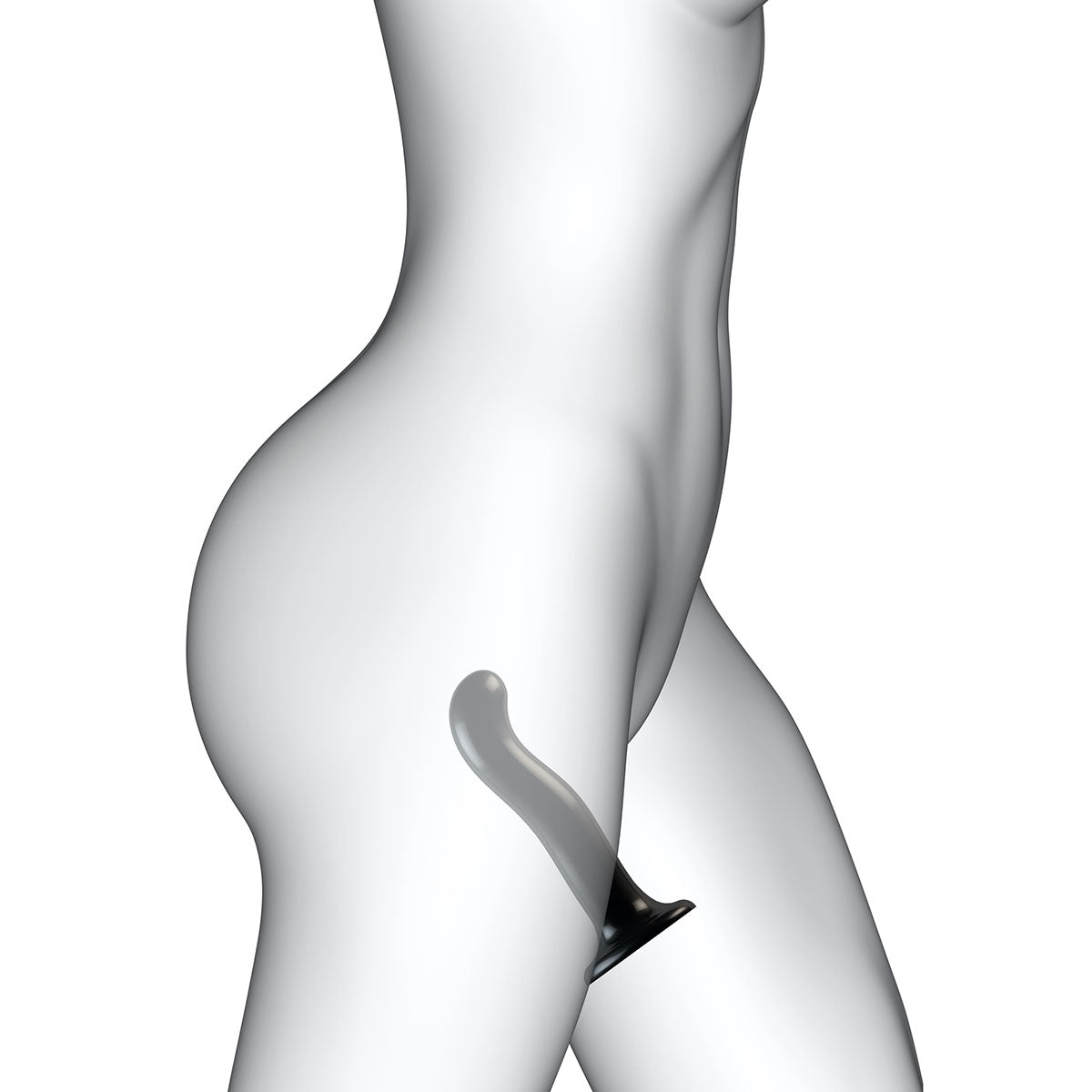 Strap-On-Me P&G Spot Dildo Small Black in a model for showcasing its ergonomic design.