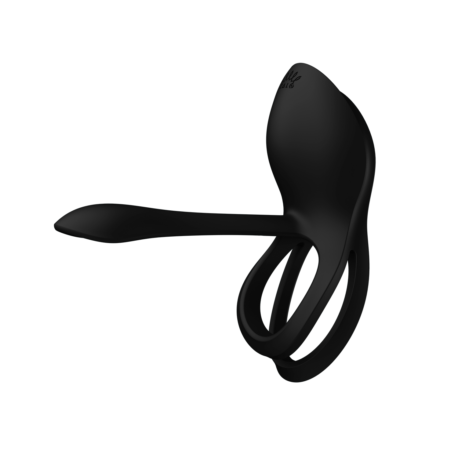 ZALO Bayek Vibrating Couples Ring in Obsidian Black with 8 Vibration Modes, Waterproof and USB Rechargeable with Remote Control