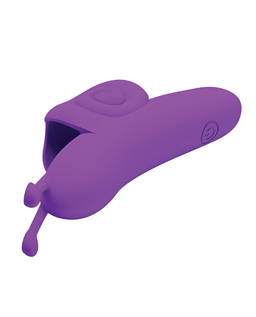 Pretty Love Snail Honey Finger Vibe Purple - ergonomically designed vibrator with a silicone loop for targeted stimulation.