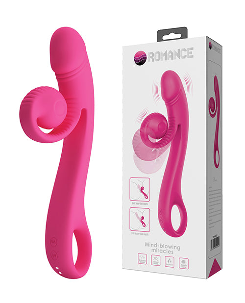 Pretty Love Romance Beau Snail Rabbit Vibrator Hot Pink displayed with detailed packaging.