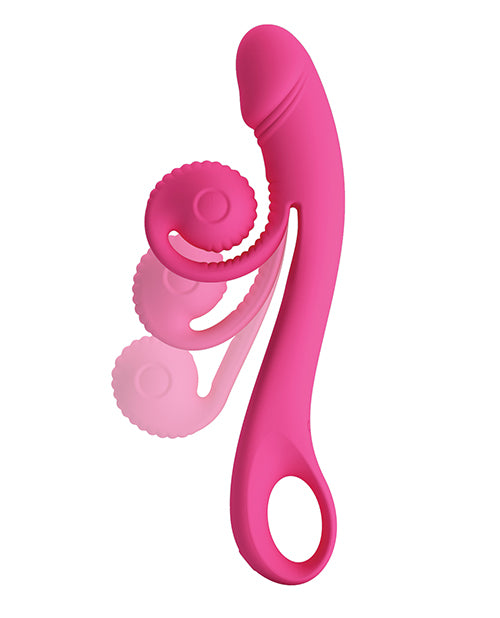 Pretty Love Romance Beau Snail Rabbit Vibrator Hot Pink
