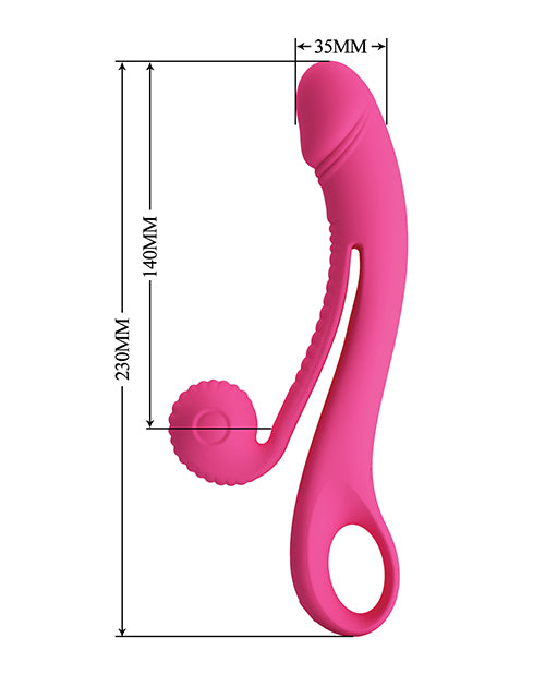 Pretty Love Romance Beau Snail Rabbit Vibrator Hot Pink