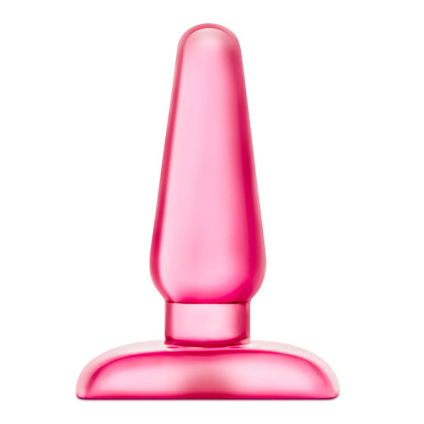 B Yours Eclipse Anal Pleaser Medium Pink Butt Plug showcasing its smooth, tapered design for comfortable anal play.