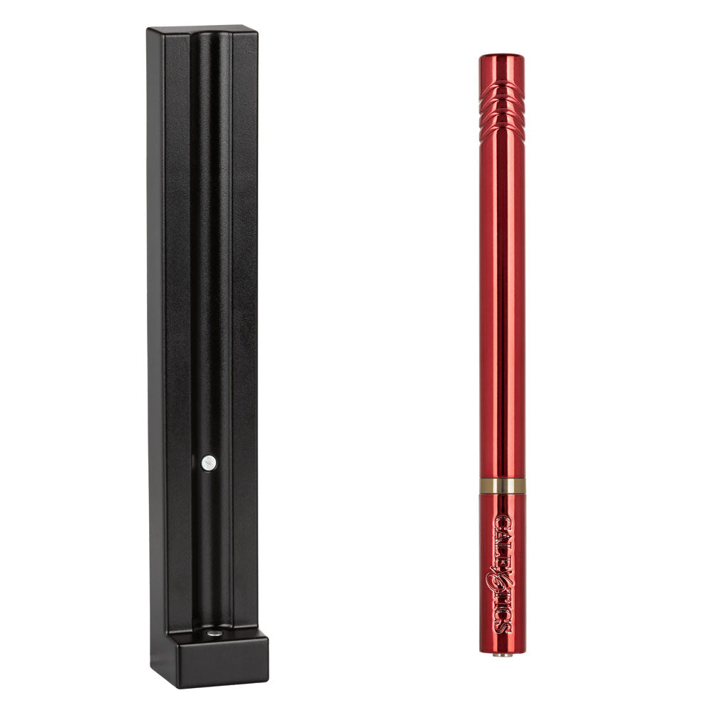 CalExotics Hidden Pleasures Bullet Vibrator Red and its holder for discreet pleasure.