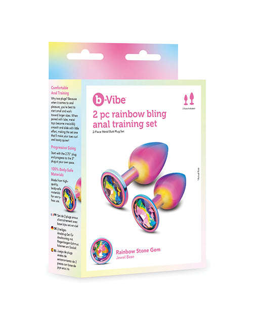 b-Vibe Rainbow Bling 2 Piece Anal Training Set