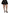 Leg Avenue Colby Rhinestone Fishnet Tights 1X/2X Black worn with a black skirt and heels, showcasing stylish fishnet design.