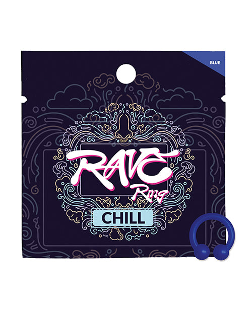 Rave Ring Chill Single Sachet Peppermint Scent Blue packaging with blue nasal diffuser for energizing clarity.